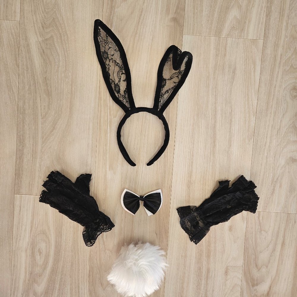 Bunny Ears Set Cute Bunny Rabbit Ears Tail Bow Tie Gloves